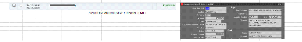 Extract from the daily Failures and Returns spreadsheet provided by Account NI