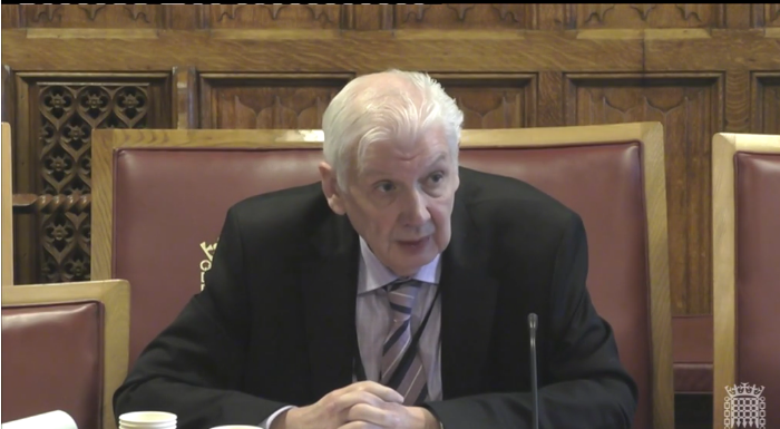 Lord Bew speaking to the Lords Sub-Committee on the Protocol