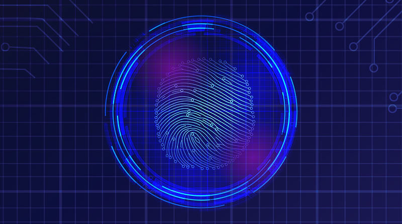 image of digitilised fingerprint. 