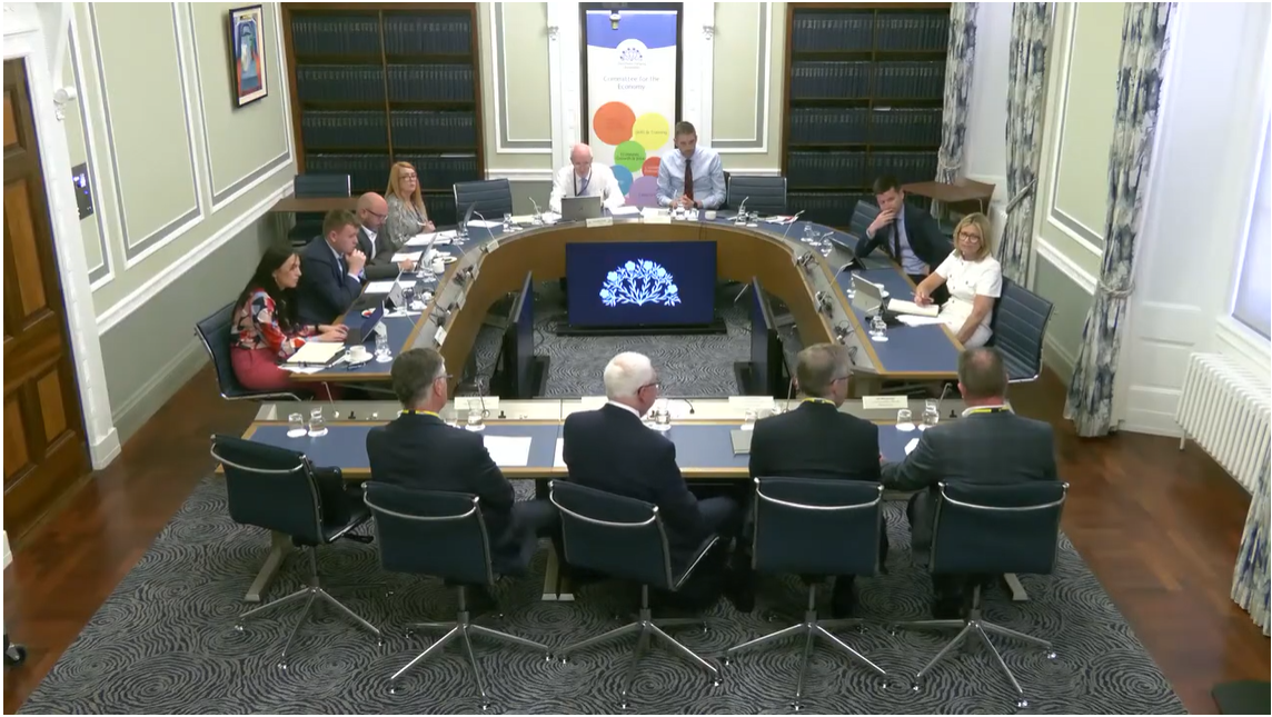 Committee for the Economy takes evidence from the National Franchised Dealer Association (NFDA) on EU regulations vehicle emissions.
