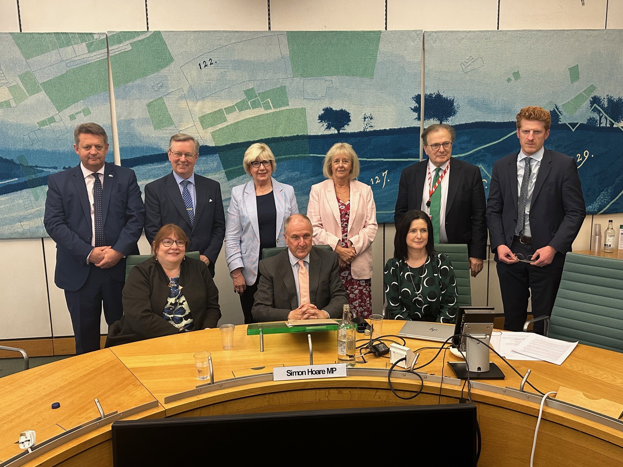 Participants at the IPF at the House of Commons: Left to right: Alun Davies MS; Clare Adamson MSP; Alexander Stewart MSP; Patricia Ferguson MP; Simon Hoare MP; Ruth Jones MP; Paula Bradshaw MLA; Lord Goldsmith; and, Matthew O'Toole MLA