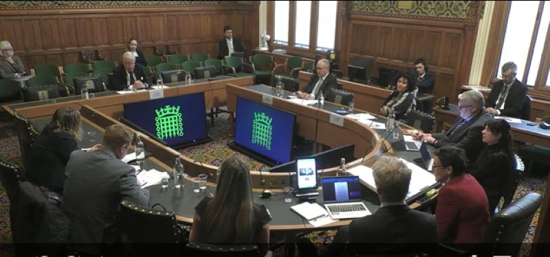 Lord Murphy pictured giving evidence to the NI Affairs Committee