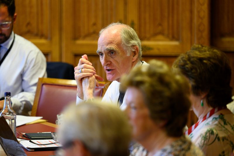 image shows Lord Stirrup, Chair of the European Affairs Committee 