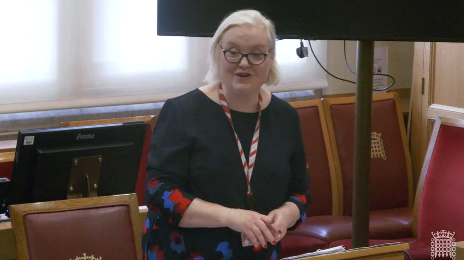 image shows Baroness Twycross, Parliamentary Secretary at the Cabinet Office opening a debate in the House of Lords on the Withdrawal Agreement (Windsor Framework and Governance) (Amendment) Regulations 2026