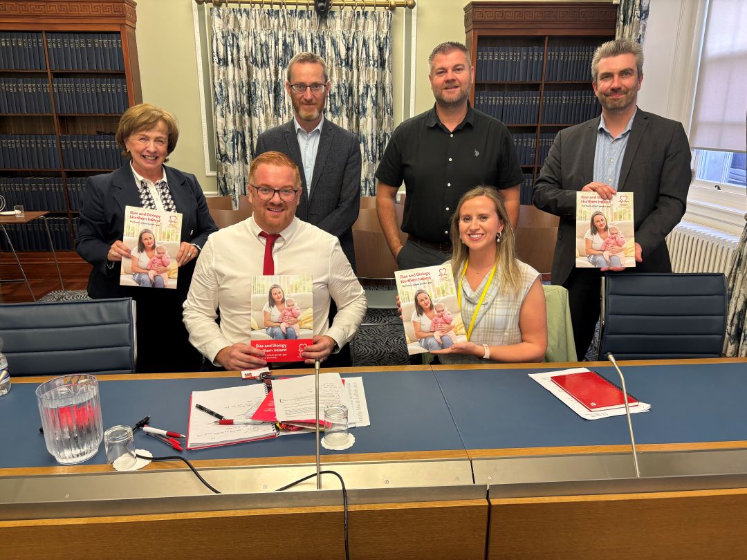 Seated are representatives of British Heart Foundation, standing behind them are Members of the Committee for Health