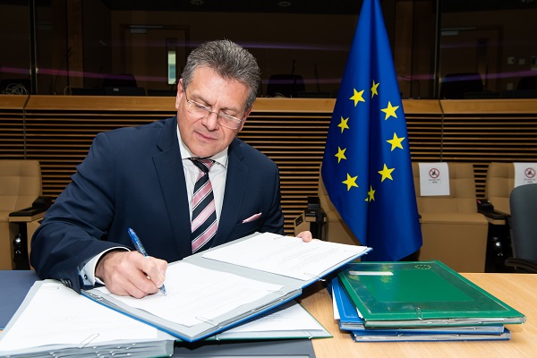 European Commission Vice-President Maroš Šefčovič following the Joint Committee meeting in December 2020 | Source: European Union, 2020