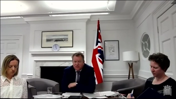 Lord Frost speaking to the European Affairs Committee | Source: UK Parliament