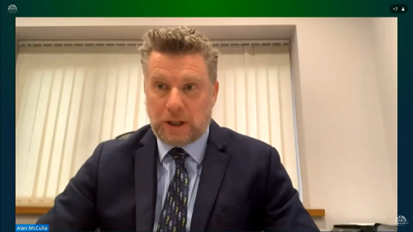 Alan McCulla of Anglo North Irish Fish Producers Organisation speaking to the Committee. Source: NI Assembly