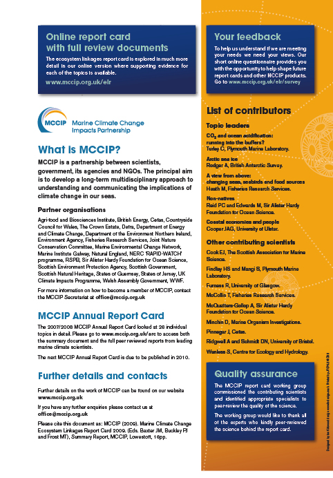 MCCIP: Marine Climate Change Impacts