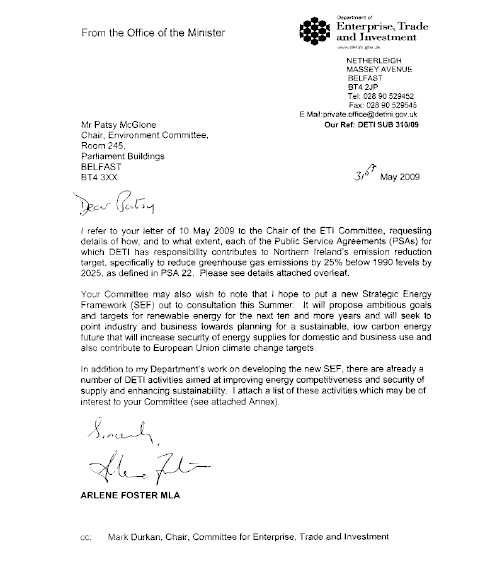 DETI, DHSS&PS and OFMDFM Responses