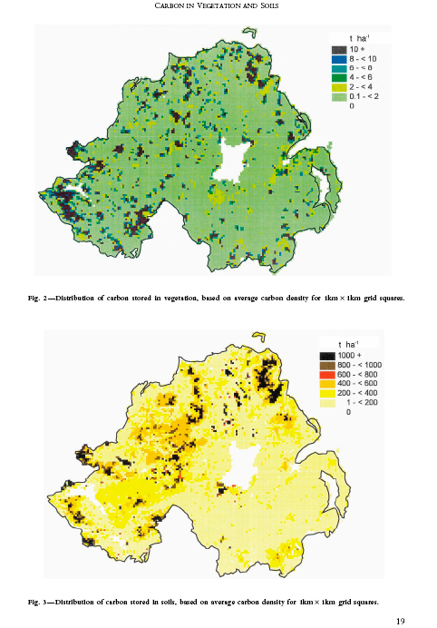 Carbon in the Vegetation and Soils of Northern Ireland