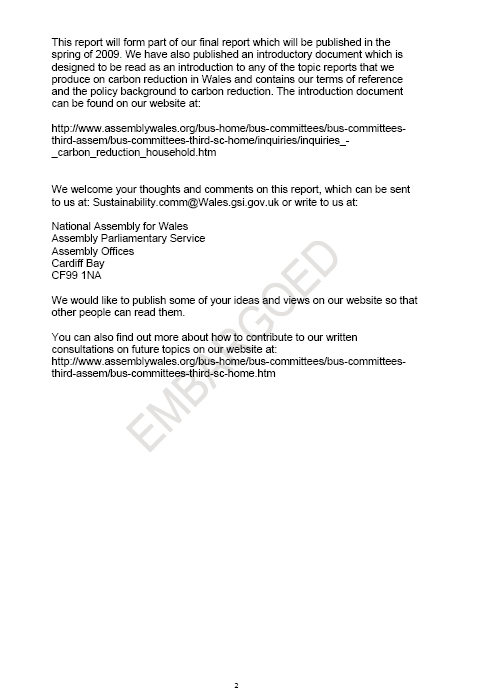 Sustainability Committee’s Energy Report