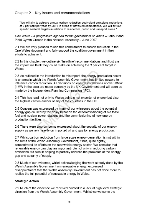 Sustainability Committee’s Energy Report