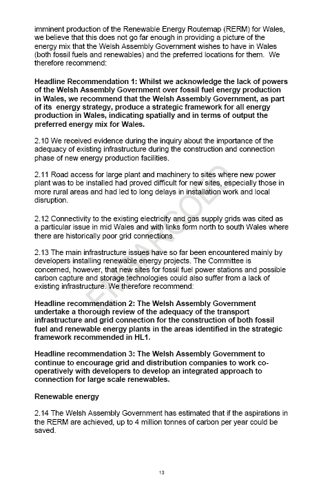 Sustainability Committee’s Energy Report
