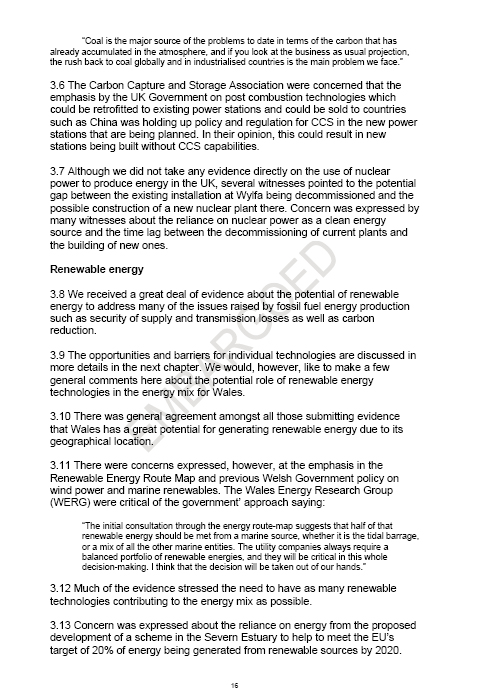 Sustainability Committee’s Energy Report