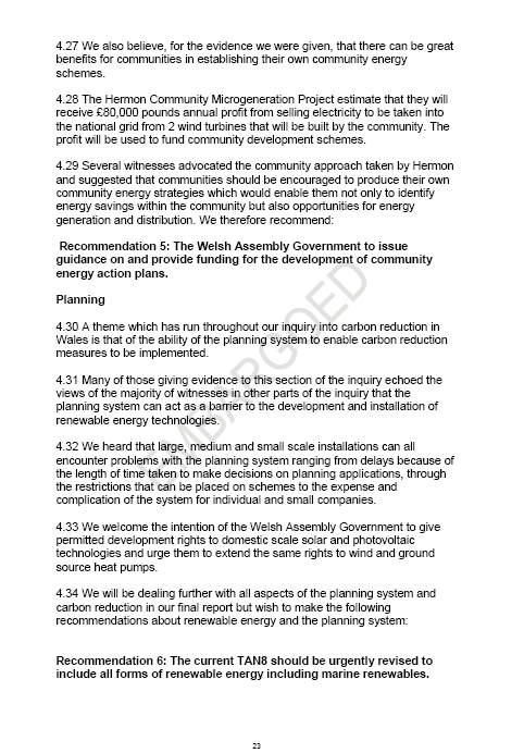 Sustainability Committee’s Energy Report