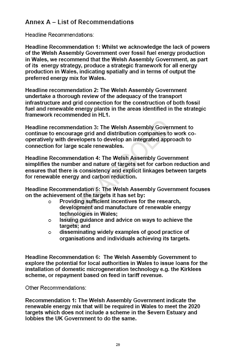 Sustainability Committee’s Energy Report