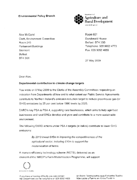DARD, DFP, DCAL, DSD and Dept of Education Responses