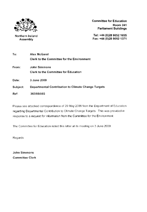 DARD, DFP, DCAL, DSD and Dept of Education Responses