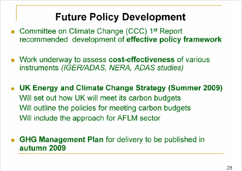 Environment Committee Visit to Climate Change Unit Power Point Presentation