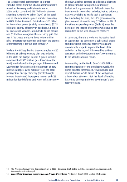 Sustainable Development Commission’s 'Green New Deal Papers