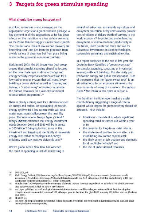 Sustainable Development Commission’s 'Green New Deal Papers