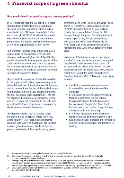 Sustainable Development Commission’s 'Green New Deal Papers
