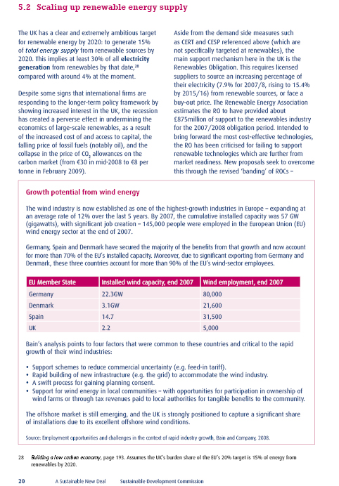 Sustainable Development Commission’s 'Green New Deal Papers