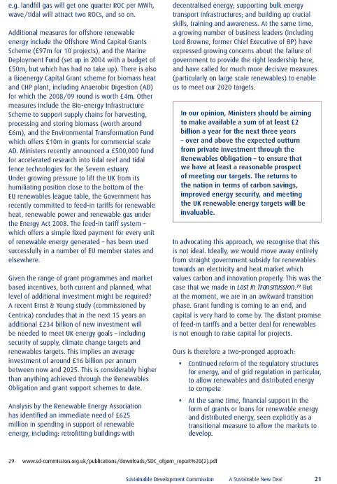 Sustainable Development Commission’s 'Green New Deal Papers