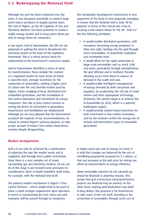 Sustainable Development Commission’s 'Green New Deal Papers