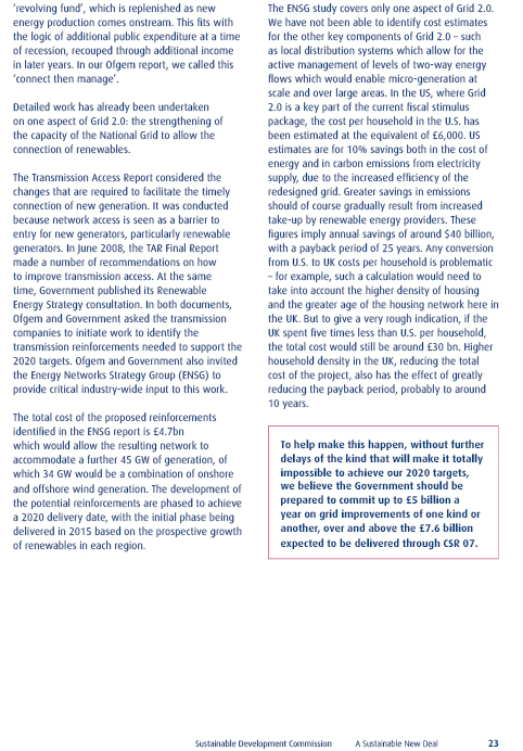Sustainable Development Commission’s 'Green New Deal Papers