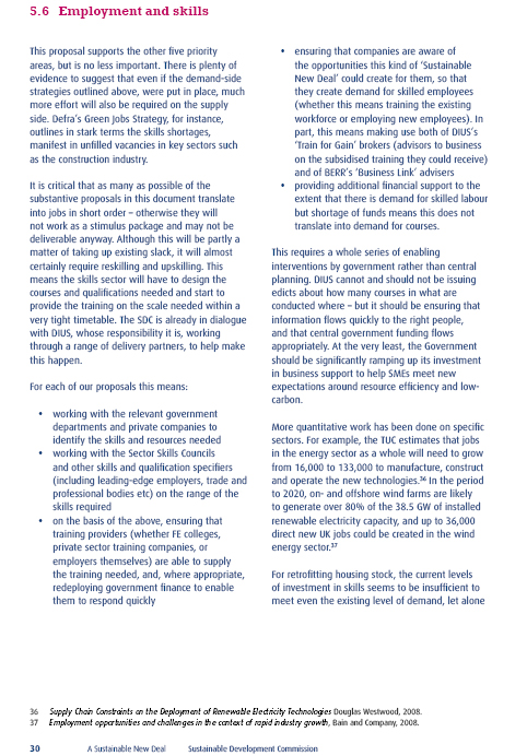 Sustainable Development Commission’s 'Green New Deal Papers