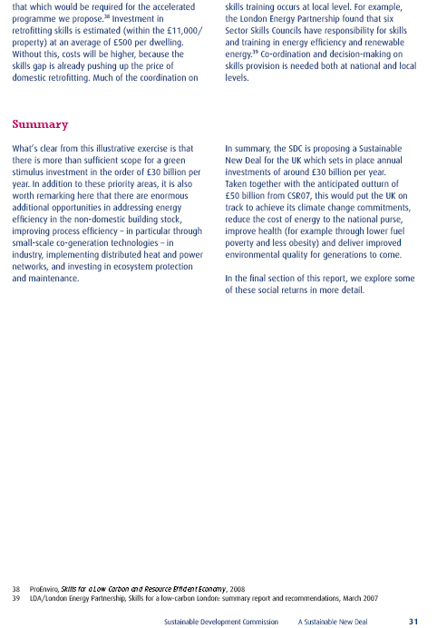 Sustainable Development Commission’s 'Green New Deal Papers