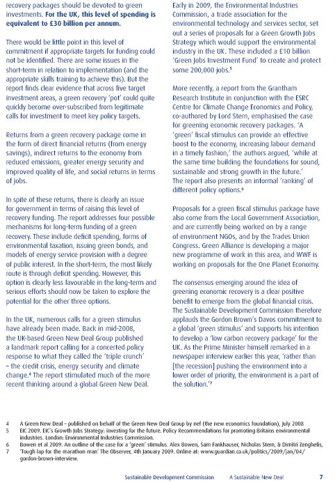 Sustainable Development Commission’s 'Green New Deal Papers