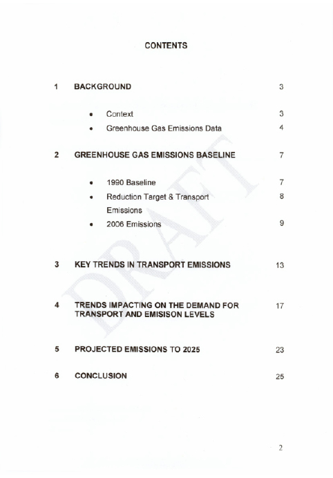 Greenhouse Gas Emissions Report