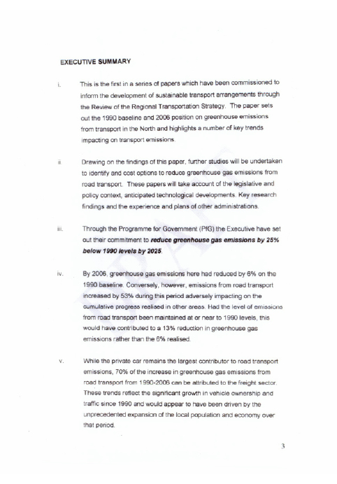 Greenhouse Gas Emissions Report