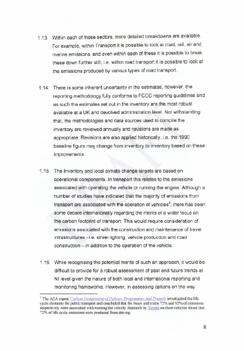 Greenhouse Gas Emissions Report