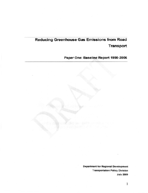 Greenhouse Gas Emissions Report