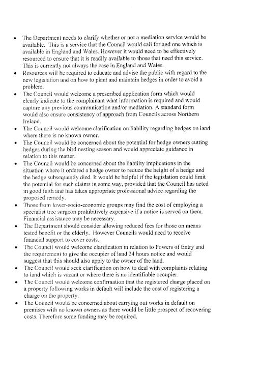 Letter from Ballymena Borough Council