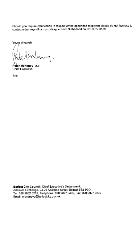 Belfast City Council Submission to the Planning Bill