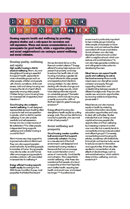 Belfast Healthy Cities - Healthy Places - Strong Foundations