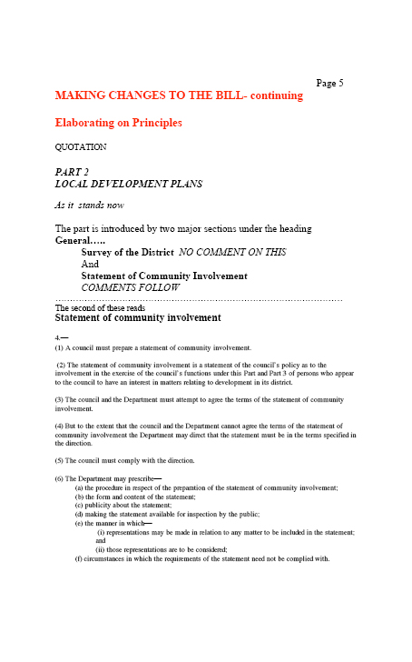 Jean Forbes Submission to the Planning Bill