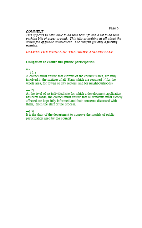 Jean Forbes Submission to the Planning Bill