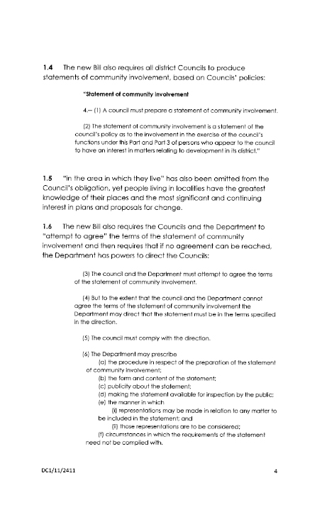 Ministerial Advisory Group Submission to the Planning Bill