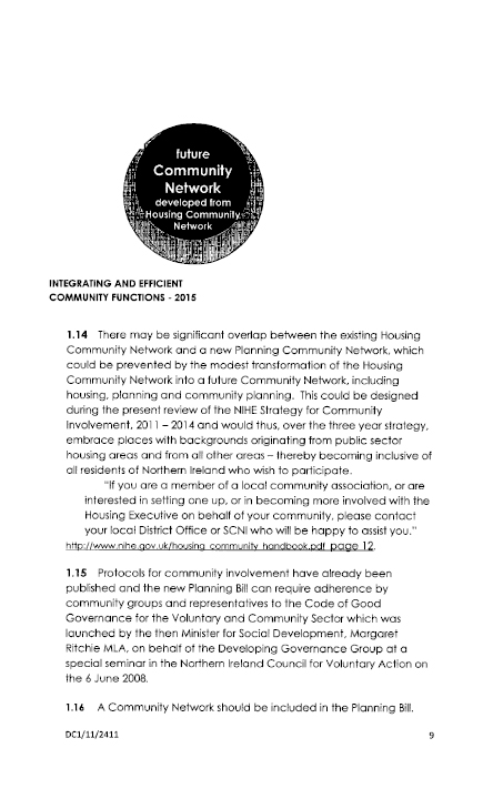 Ministerial Advisory Group Submission to the Planning Bill