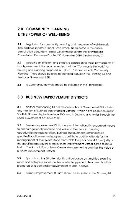 Ministerial Advisory Group Submission to the Planning Bill