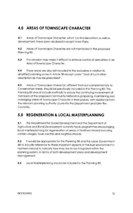 Ministerial Advisory Group Submission to the Planning Bill