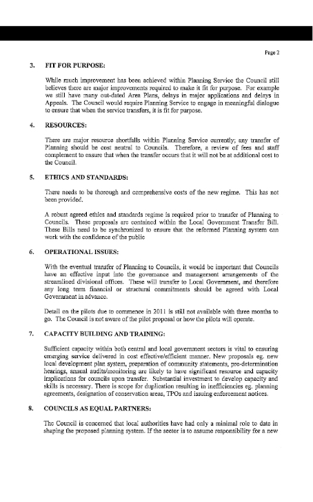 Omagh District Council Submission to the Planning Bill