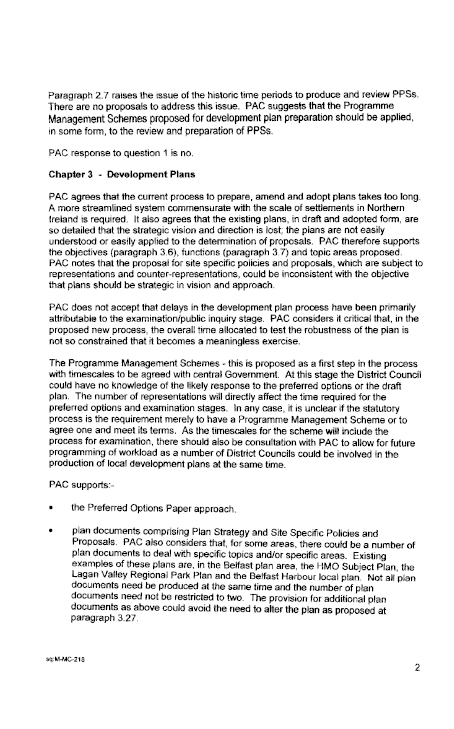 Planning Appeals Commission Submission to the Planning Bill