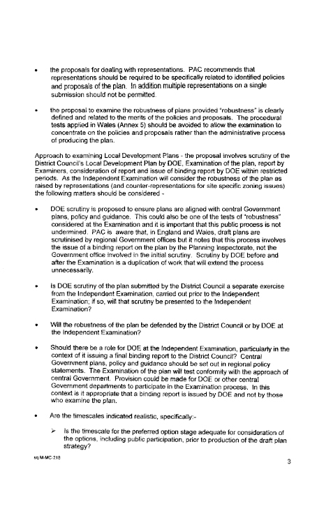 Planning Appeals Commission Submission to the Planning Bill